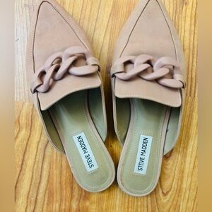 Steve Madden Tan Mules Suede Slip-On